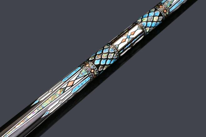 Jflowers唐草纹碳纤维技术_碳纤维台球杆_台球杆进化史